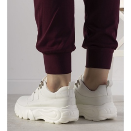 White sports sneakers with a high Luna sole 1