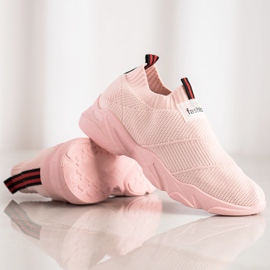 SHELOVET Pink Fashion Slip-On Sneakers 1