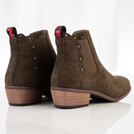 J. Star Brown Booties On A Low Post 1