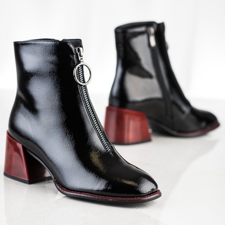 Filippo Stylish boots with a zipper black 1