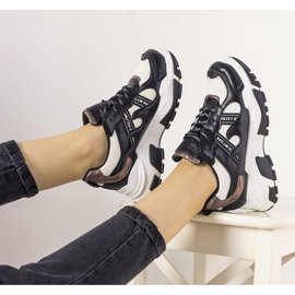 Black sneakers with holographic Allisone inserts 1