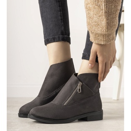 Gray flat-heeled boots Belados grey 1