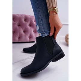 S.Barski Women's Booties Chelsea boots Flat Heel Black Barski 18-75 1 S.Barski Women's Booties Chelsea boots Flat Heel Black Barski 18-75 1