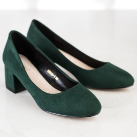 Sabatina Pumps On A Wide Pillar green 1