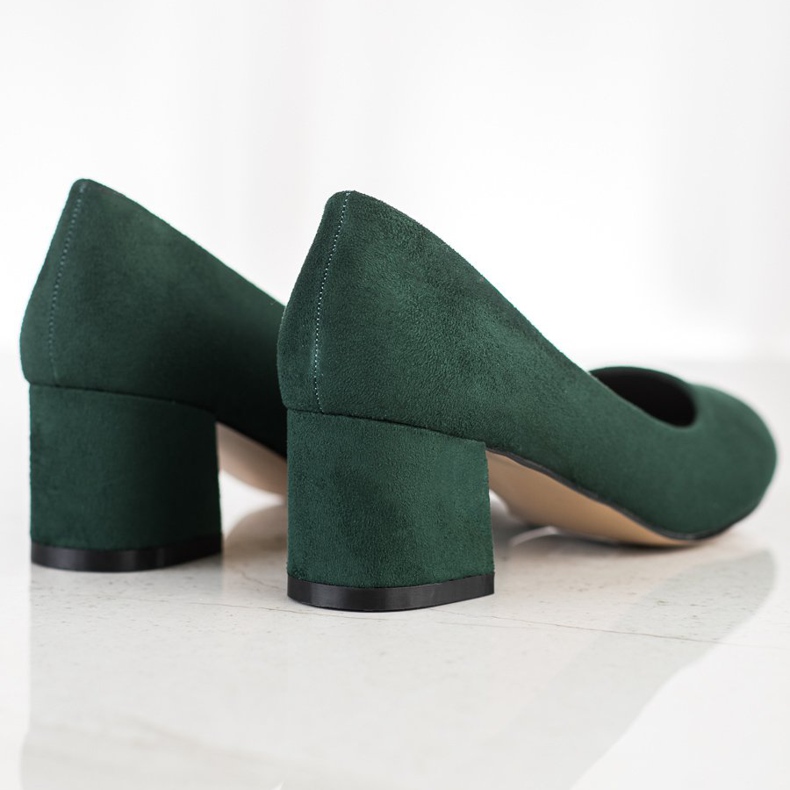 Sabatina Pumps On A Wide Pillar green 2