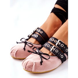 Tied Velor Ballerinas Lu Boo Beige 1 Tied Velor Ballerinas Lu Boo Beige 1