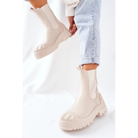 Warm Boots Beige Jodhpur boots Time Off 1