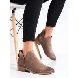 Suede boots with a cut-out VINCEZA brown 1