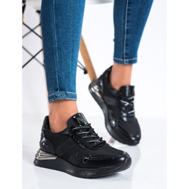 VINCEZA Glitter Sneakers black 1