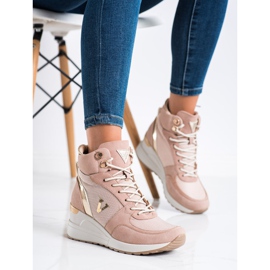 VINCEZA high sneakers pink 2
