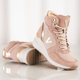 VINCEZA high sneakers pink 1