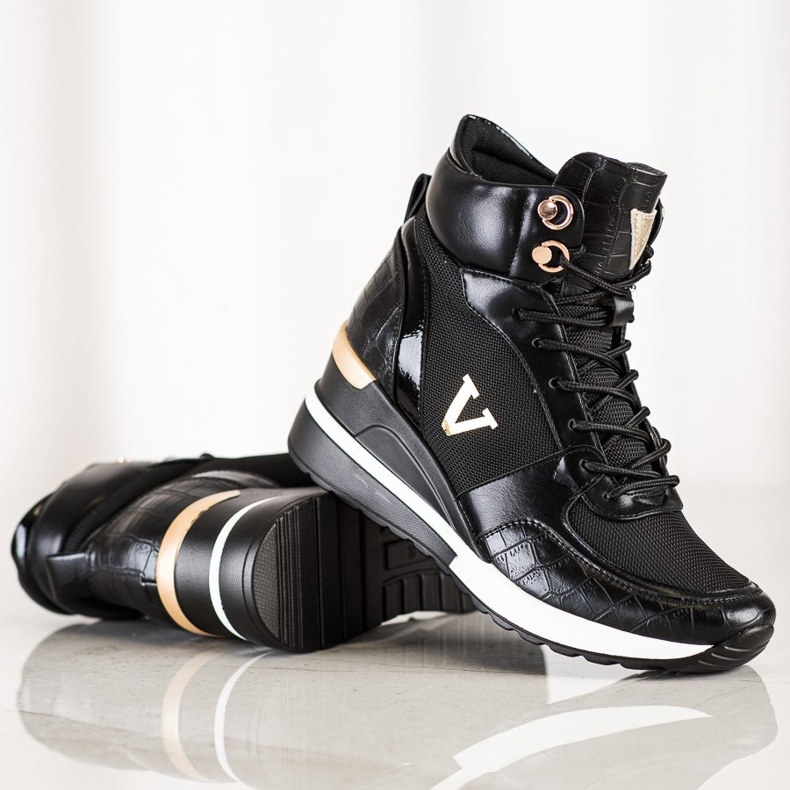 High VINCEZA Sneaekrsy black 1 High VINCEZA Sneaekrsy black 1