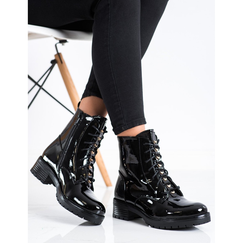 S. BARSKI Workers Made of Lacquered Eco Leather S.BARSKI black 2