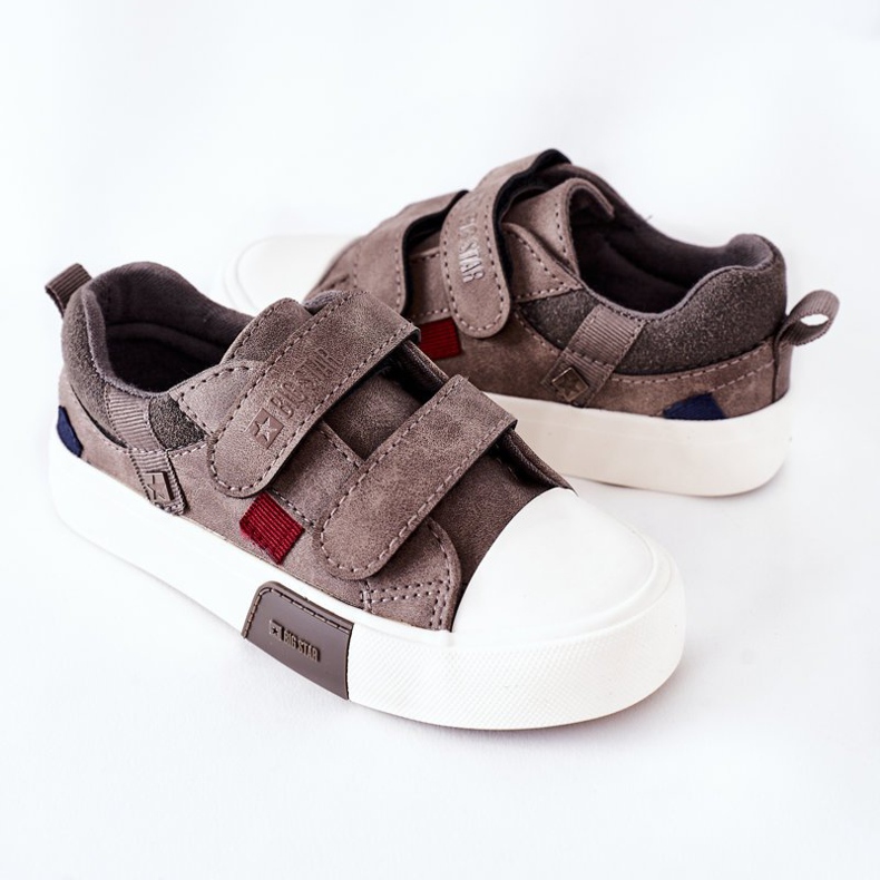 Children's Sneakers With Velcro Big Star II374018 Gray grey 1