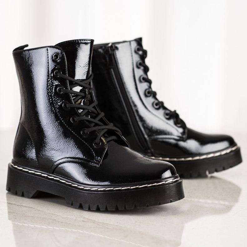 S. BARSKI Lace-up boots on the S.BARSKI platform black 1