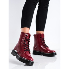S. BARSKI Lace-up boots on the S.BARSKI platform red 2