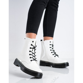 S. BARSKI Lace-up boots on the S.BARSKI platform white 2