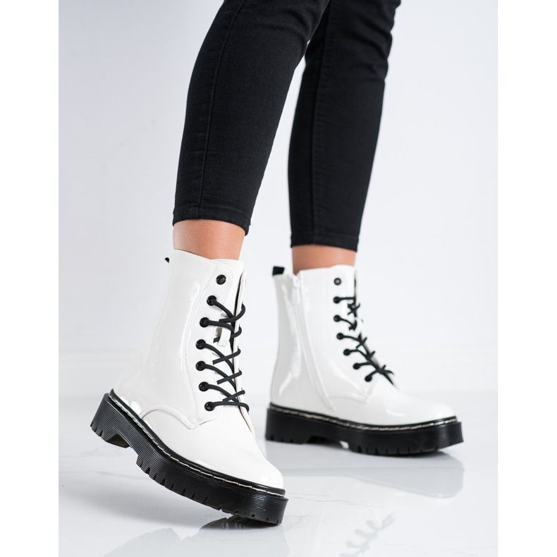 S. BARSKI Lace-up boots on the S.BARSKI platform white 2