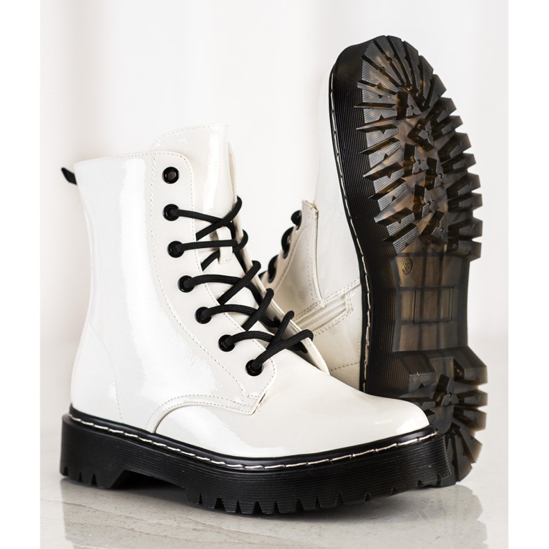S. BARSKI Lace-up boots on the S.BARSKI platform white 1