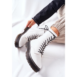 S.Barski White Corydon Women's Workers Boots 1