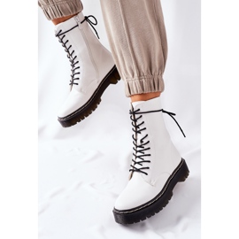 S.Barski White Corydon Women's Workers Boots 2