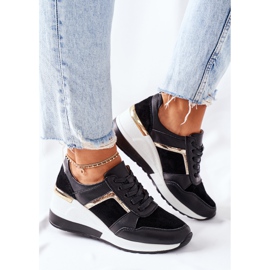 S.Barski Women's Leather Wedge Sneakers Black White Manitoba 2 S.Barski Women's Leather Wedge Sneakers Black White Manitoba 2