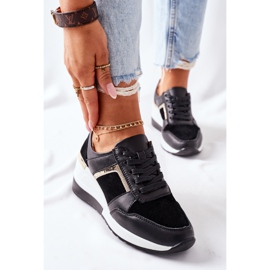 S.Barski Women's Leather Wedge Sneakers Black White Manitoba 1 S.Barski Women's Leather Wedge Sneakers Black White Manitoba 1