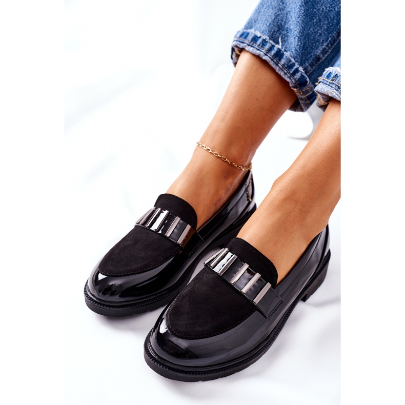 S.Barski Black Lacquered Women's Brogues Montius 1 S.Barski Black Lacquered Women's Brogues Montius 1