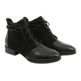 Women's Boots Leather Filippo Black DBT3034 / 21 BK 3