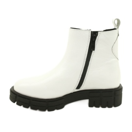 Caprice Leather White Women's Painted Boots 9-25461-27 122 2