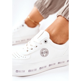 Leather Sneakers On The Big Star II274075 Platform White 1