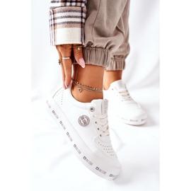 Leather Sneakers On The Big Star II274075 Platform White 2 Leather Sneakers On The Big Star II274075 Platform White 2