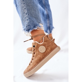 Leather Insulated Sneakers Big Star II274149 Camel brown 2