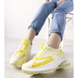 Yellow pastel Marcon sports sneakers 1