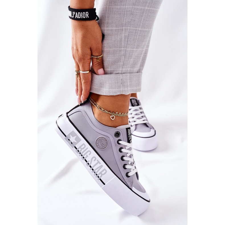 Sneakers On the Big Star II274023 Gray platform grey 2