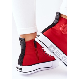 High Sneakers On The Big Star II274018 Red Platform 1
