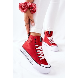 High Sneakers On The Big Star II274018 Red Platform 2