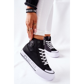 High Sneakers On The Big Star II274012 Black Platform 2