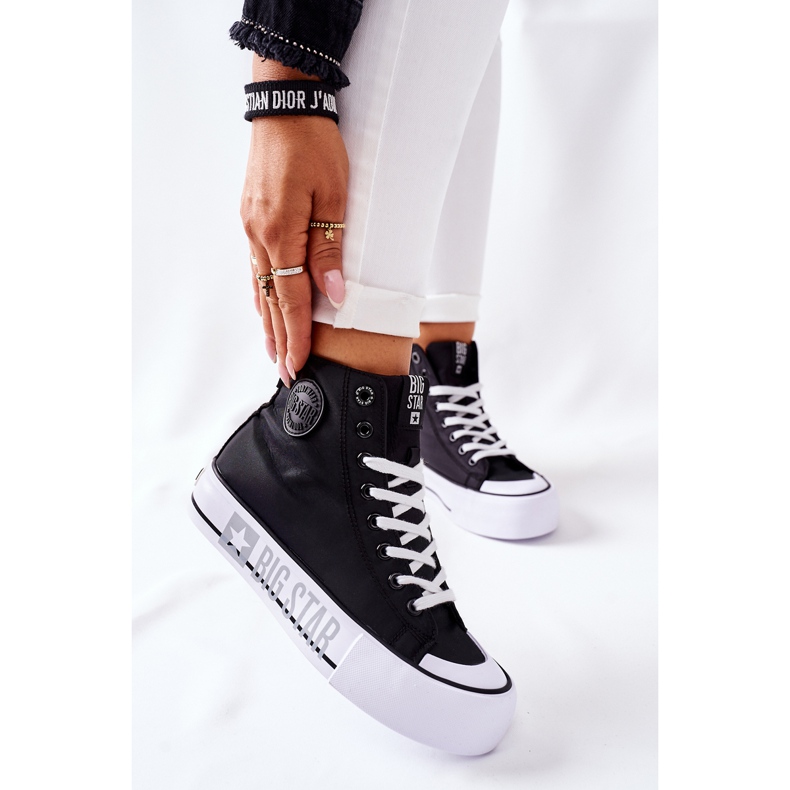 High Sneakers On The Big Star II274012 Black Platform 2