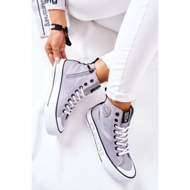 High Sneakers On The Big Star II274016 Gray Platform grey 1