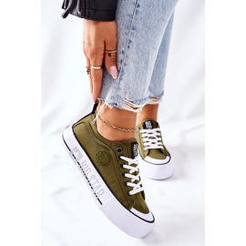 Sneakers On the Big Star II274024 Khaki platform green 2
