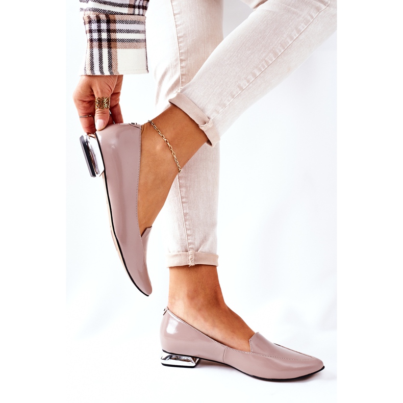 Moccasins On Silver Heel Laura Messi 2013 Cappuccino multicolored 2