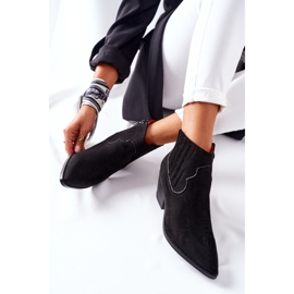 Women's Cowboy Boots Suede Black Beamhurst 1