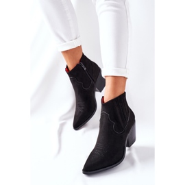 Women's Cowboy Boots Suede Black Beamhurst 2