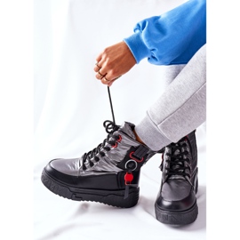 PB1 Women's Silver Cascia Trappers black grey 1 PB1 Women's Silver Cascia Trappers black grey 1