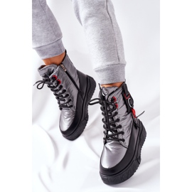 PB1 Women's Silver Cascia Trappers black grey 2 PB1 Women's Silver Cascia Trappers black grey 2