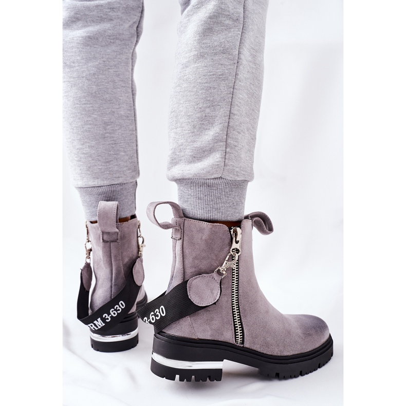 PS1 Warm boots with a zipper Gray Cortona grey 2