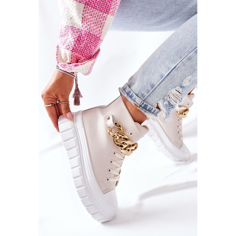 PB1 High Sneakers On The La Rocca Beige Platform 2