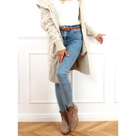 Women's cowboy boots beige 99-65 Taupe 1 Women's cowboy boots beige 99-65 Taupe 1