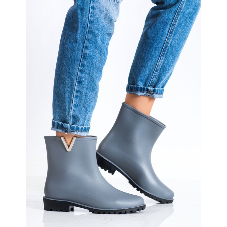SHELOVET Stylish gray galoshes grey 2